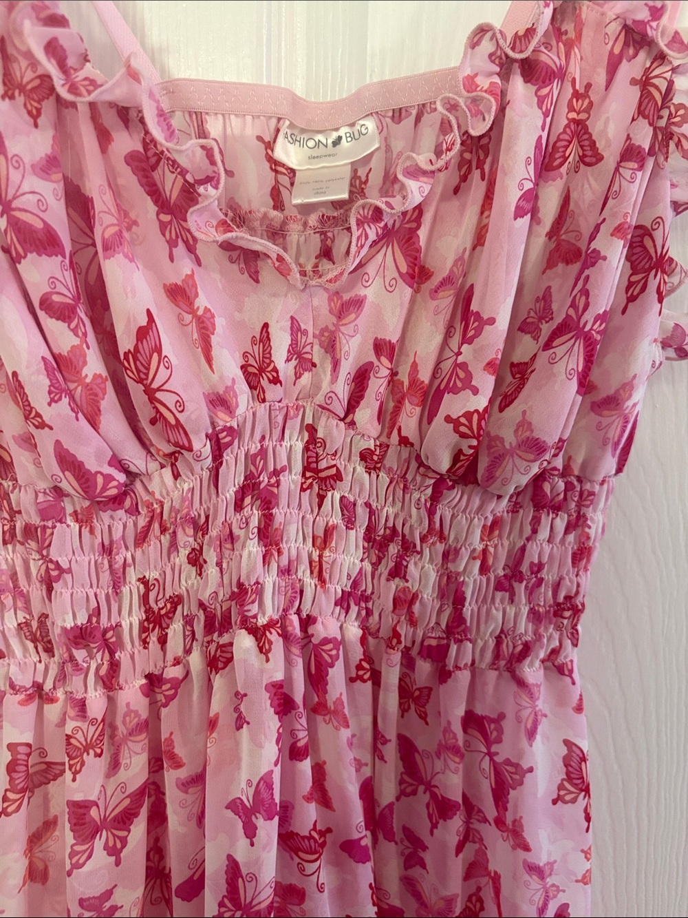 Fashion Bug Pink Butterfly Sleepwear Top - Picture 5 of 5